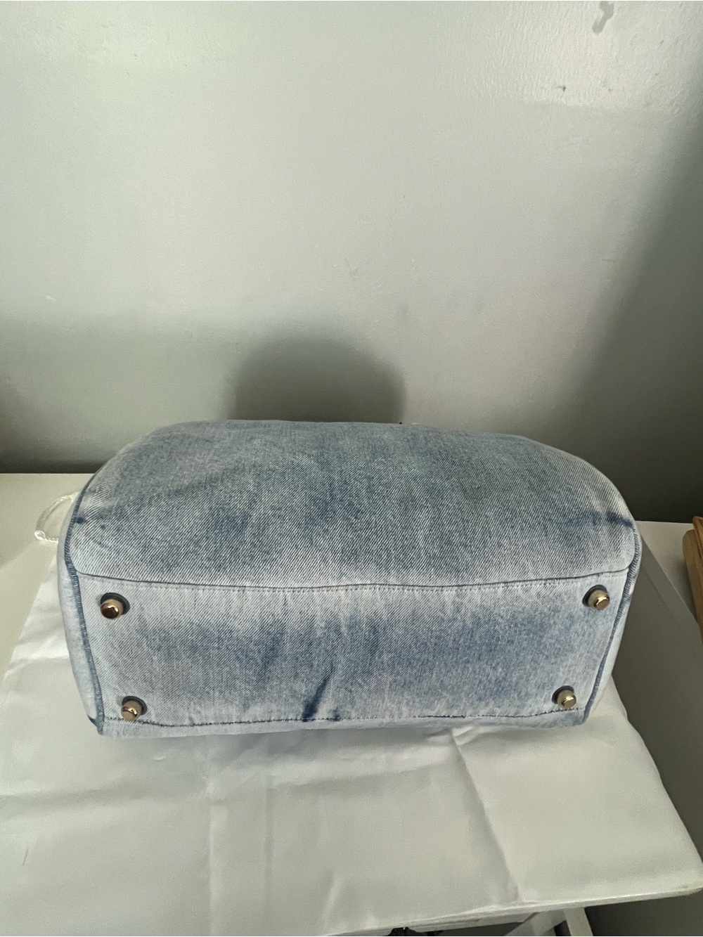 Coach Rowan Large Satchel Bag In Loved Denim - Picture 6 of 8